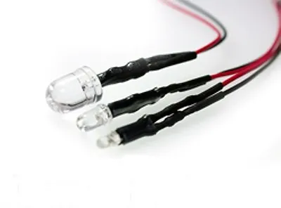 Pre-Wired 3mm LED's With Resistors Various Colours 5v 6v 9v 12v Pack Of 5 • £4.85