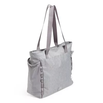 Heather Gray Large Travel CarryOn Sport Tote Bag Vera Bradley Reactive NEW • $69