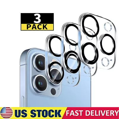 3 Pack For IPhone 14 13 12 11 Pro Max Tempered Glass Camera Lens Cover Protector • $3.39