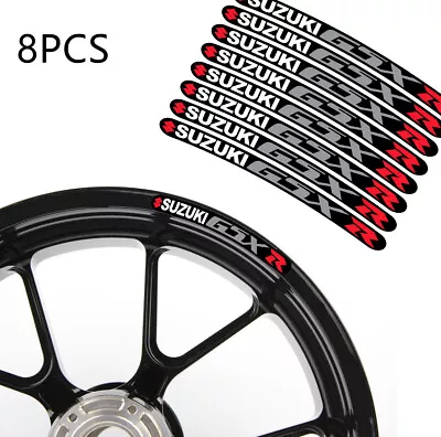 Motorcycle Wheel Decals Rim Stickers Stipes Fit Suzuki GSX-R 600 750 1000 GSXR • $9