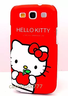 For Samsung Galaxy S3 Hard Case Cover Cute Kitten Kitty Red / Hot Pink I9300 • $7.80