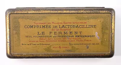 1930s Vintage French Medicine Tin Box Medical TREATMENT GASTROINTESTINAL DISEASE • $12.59