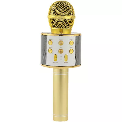 Intempo Wireless Karaoke Microphone Speaker Easy Panel Sound Effects White/Gold • £12.99