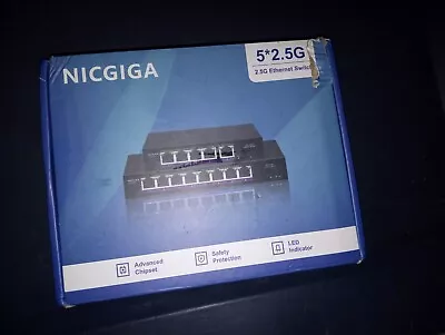 NICGIGA 5 Port 2.5G Ethernet Switch With 10G SFP Uplink Unmanaged 2.5Gb Network • $45