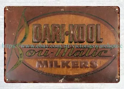 Darikool Boumatic Milkers Metal Tin Sign Tin Bathroom Mancave • $18.97