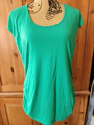 Miss Tina By Tina Knowles Women Green Short Sleeve Blouse XS - D • $12