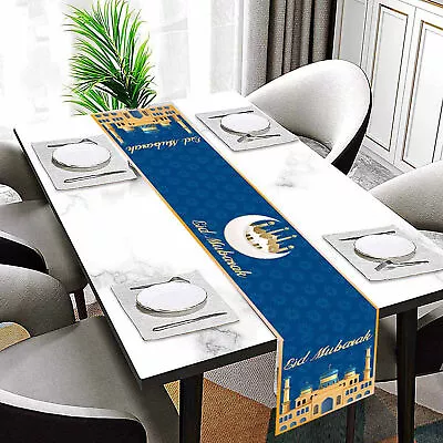 Eid Mubarak Table Runner Ramadan Decoration For Home Islamic Muslim Party Decor • $12.34