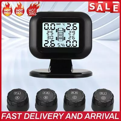 Auto Tyre Alarm LCD Sensor Display Convenient For Charging Mobile Ohones Tablets • £23.59