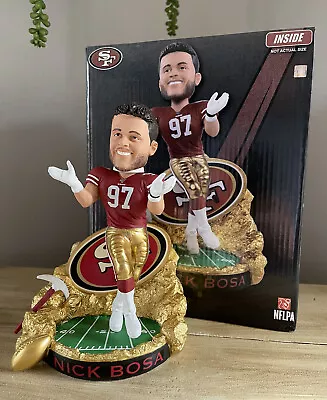 $250 • Buy NICK BOSA San Francisco 49ers EXCLUSIVE “Gold Rush” Rookie Bobblehead NIB!