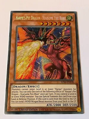 ☆ HARPIE'S PET DRAGON FEARSOME FIRE BLAST SECRET LDS3-EN138 - YuGiOh ☆ • £2.90