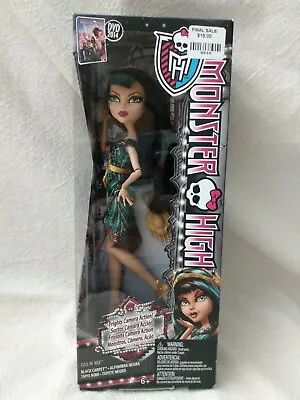 Mattel Monster High Frights Camera Action Black Carpet Cleo De Nile New Nib • $37.19