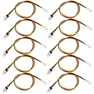 10pcs Pc Fan Power Extension Cable 30cm 3pin Male Plug To Female Socket Fan Conn • $15.02