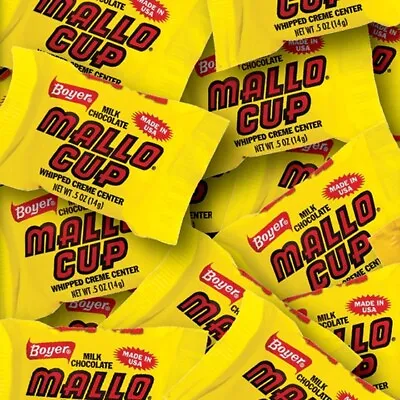 Boyer Mallo Cups - TWO POUNDS - Individually-Wrapped Bulk Candy FREE SHIPPING • $28.50