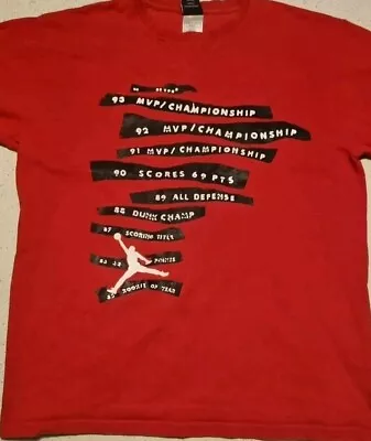 Vintage 90s Nike Air Michael Jordan MVP NBA T-Shirt - Medium 22  P2P • £19.99
