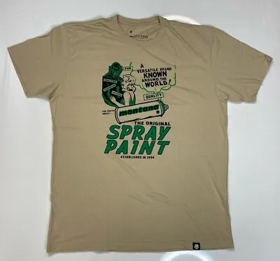 Montana Colors Spray Paint Graffiti Graphic T-shirt Men Large Beige • $19.95