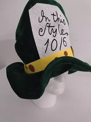 Green Mad Hatter  Hat In This Style 10/6 Adult Size • $16.19