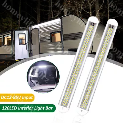 12V 120LED Strip Lights Bar Interior 34cm Light Caravan  Car Van Boat Home Lamps • £6.99