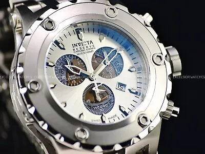 RARE Invicta 50mm Subaqua Swiss Made ETA 251.272 Chrono 22 Jewel Silver SS Watch • $429.99