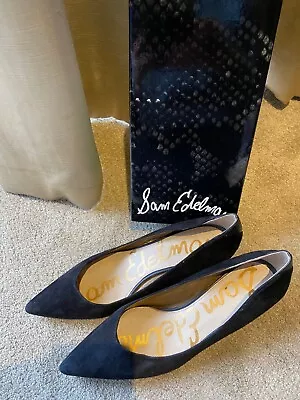 Ladies Sam Edelman Black Suede Shoes Uk 7 Us 9 • £19.99