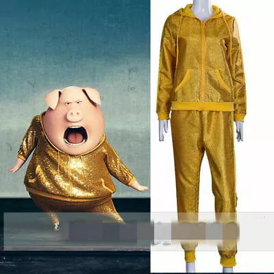 New Movie Sing Gunter Golden Pig Cosplay Costume Pig Performance Wear & • $68.50