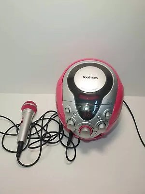 Goodmans Karaoke System Kids Pink Cd Graphic Player  With Microphone  • £22