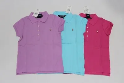Brand New Authentic Ralph Lauren Girls Short Sleeve Shirts Size 4.5.6.6x • $17.95