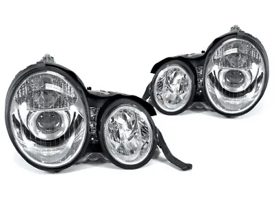 DEPO Chrome Housing Projector Headlight For 1996-1999 Mercedes Benz E Class W210 • $229.95