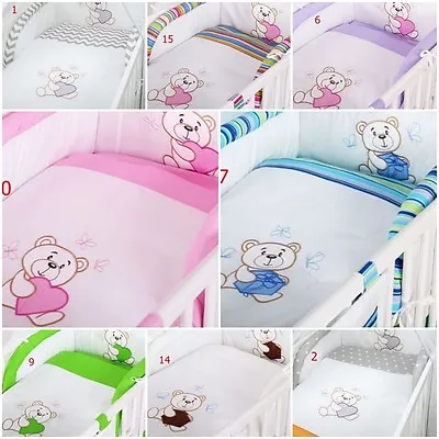Luxury 2 Pc Pieces Bedding Sets Embroidered For Cot /cot Bed Quilt+pillow Cover • £12.99