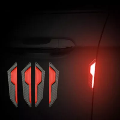 Reflective Red Car Door Edge Scratch Anti-collision Protector Guard Strips Parts • $7.19