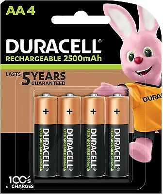 Duracell Rechargeable Batteries AA 2500 MAh Genuine • $24.99