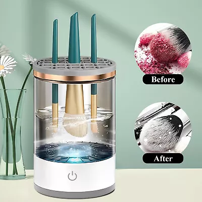 Electric Makeup Brush Cleaner Machine Portable Automatic Cleaning Beauty Tools • $17.98