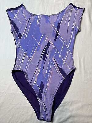 80's Cathy George Aerobic Dance Woman’s Bodysuit Leotard Workout Suit M High Leg • $25
