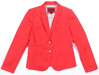 $89.99 • Buy NWOT J Crew Schoolboy 100% Wool Orange Womens 2 Gold Button Blazer Coat Jacket 6