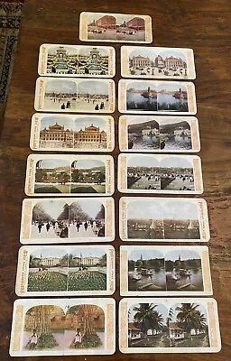 Vintage STEREOVIEW Cards Lot Of 15 Images Of Washington D.C. Paris France Etc. • $17.99
