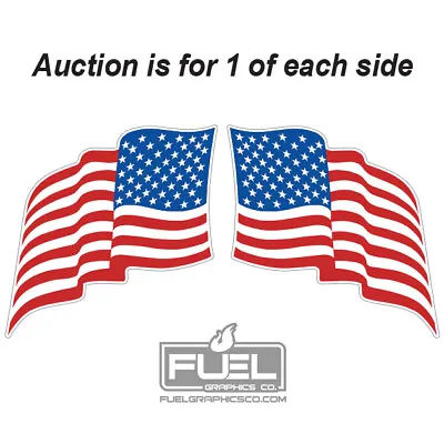 US Flag Premium Vinyl Decal 2-Pack - Made In The USA - God Bless America • $3.30