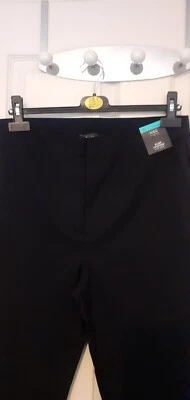 Marks And Spencer Navy Slim Cropped High Rise Trousers Size 14 R New With Tags • £7.99