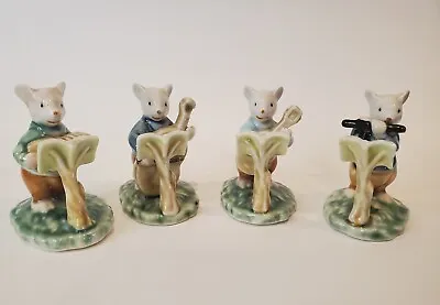 Vintage Porcelain Mice Orchestra / Band  Musician Figures 4 PC Set • $30
