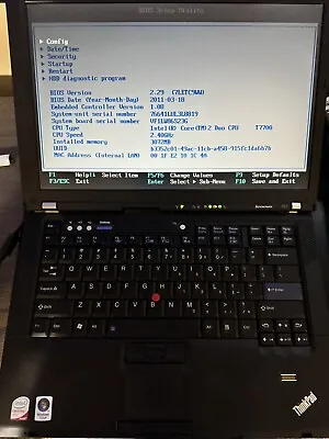 Lenovo ThinkPad T61 14 Inch Core 2 Duo T7700 2.4GHz 3GB 160GB HDD Bad Battery • $88