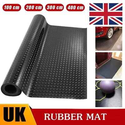 Rolls Rubber Flooring Matting Heavy Duty Mat Anti Slip Garage 1M Wide 3MM Thick • £13.99