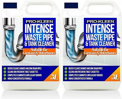 ProKleen Intense Waste Pipe And Tank Cleaner For Caravans And Motorhomes 2 X 5L • £28.95