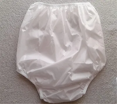 £10.70 • Buy Unisex Nylon Waterproof Pants Incontinence Knickers, White Full Brief S 20-26 