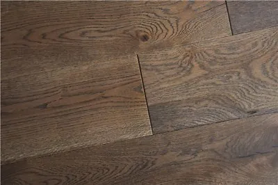 £0.99 • Buy HDF Oak Brushed Smoky Coffee Real Wood Wooden Floor Hardwood Flooring Quality