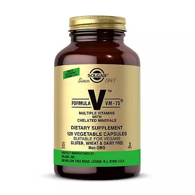 Formula VM-75 Solgar 120 Vegetable Capsule With Iron Dietary Supplement • £18.99