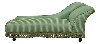 51606EC: Victorian Style Newly Upholstery Childs Size Chaise Lounge • $595