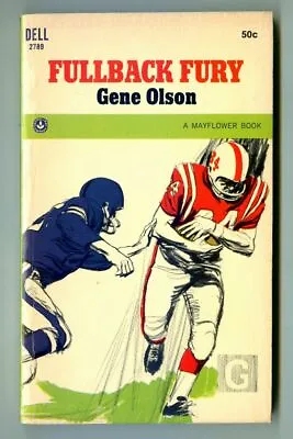 FULLBACK FURY By Gene Olson! Vintage 1968 Dell MAYFLOWER Paperback! FIRST Print! • $9.99