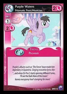 3x Purple Waters Prismatic Poet/Musician - 41 - My Little Pony Canterlot Nights • $0.99