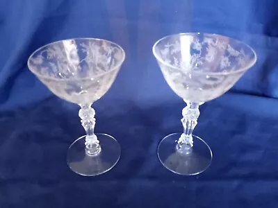 Fostoria Chintz Liquor Cocktail Glasses Set Of 2 • $15