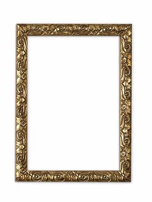 Antique Cushion  Ornate Swept Picture Frame Photo Poster Frame GOLD • £17.27