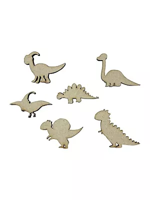 20x Assorted Dinosaurs 3cm Wood Craft Embelishments Laser Cut Shape MDF • £3.15