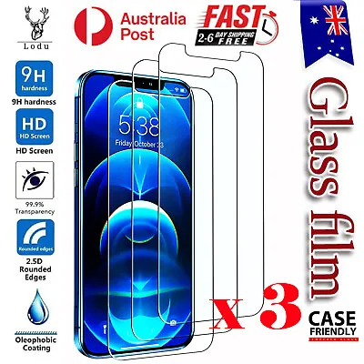 $1.41 • Buy Tempered Glass Screen Protector For IPhone 13 12 Mini 11 Pro XR XS Max 7 8 Plus